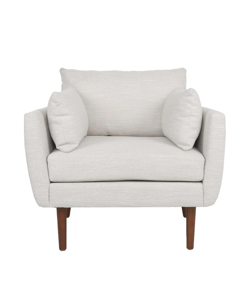 Streamdale Modern Club Chair with Sophisticated Style and Walnut Wood Finish