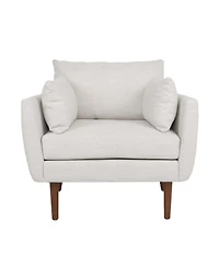 Streamdale Modern Club Chair with Sophisticated Style and Walnut Wood Finish