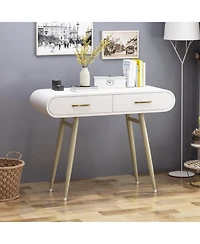 Streamdale Sleek and Sophisticated Neutrals Vanity Table with Drawers