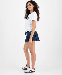 Madden Girl Juniors' Varsity Pleated Drawstring Skirt