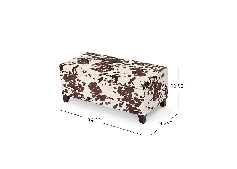 Streamdale Contemporary Velvet Storage Ottoman with Ample Storage