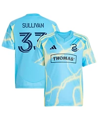 Adidas Big Boys and Girls Quinn Sullivan Blue Philadelphia Union 2025 The Voltage Kit Replica Player Jersey