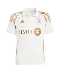Adidas Big Boys and Girls Denis Bouanga White Lafc 2025 Secondary Replica Player Jersey