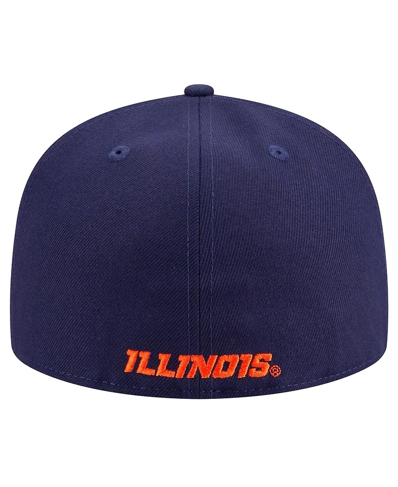 New Era Men's Navy Illinois Fighting Illini 59FIFTY Fitted Hat
