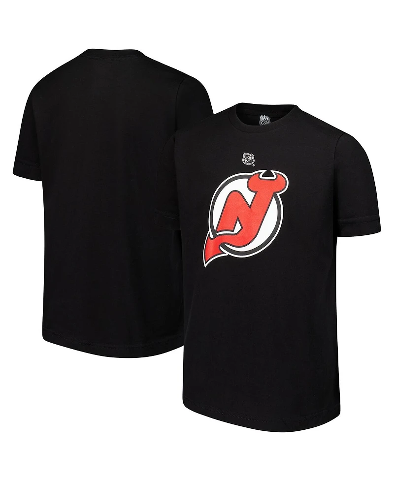 Outerstuff Big Boys and Girls Black New Jersey Devils Primary Logo T-Shirt