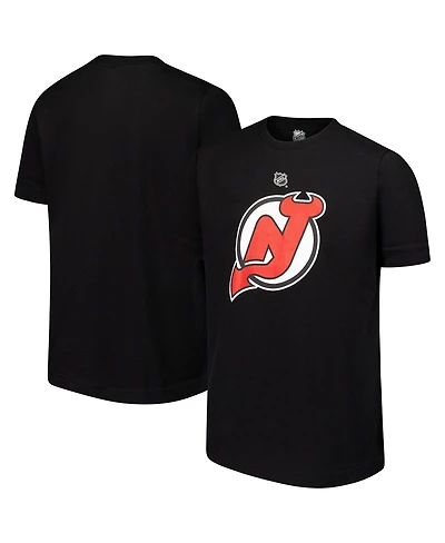Outerstuff Big Boys and Girls Black New Jersey Devils Primary Logo T-Shirt