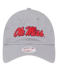 New Era Women's Gray Ole Miss Rebels Logo 9TWENTY Adjustable Hat