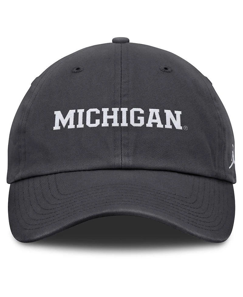 Jordan Men's Anthracite Michigan Wolverines Club Adjustable Hat
