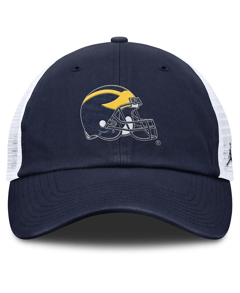 Jordan Men's Navy/White Michigan Wolverines Club Trucker Adjustable Hat