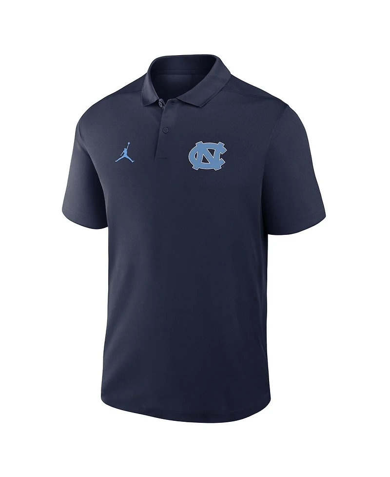 Jordan Men's Navy North Carolina Tar Heels Primetime Victory Primary Logo Performance Polo Shirt