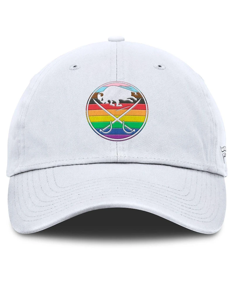 Fanatics Men's White Buffalo Sabres Pride Adjustable Hat