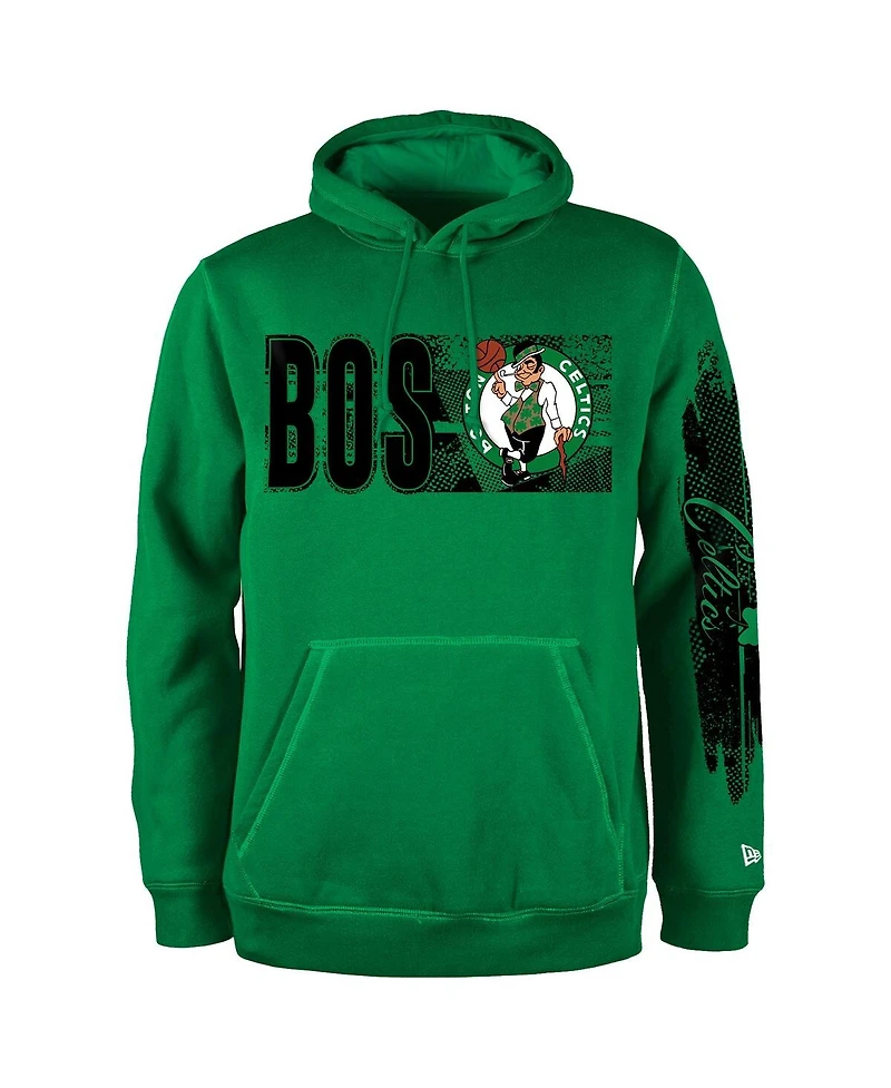New Era Men's Boston Celtics Green Tip-Off Collection Pullover Hoodie