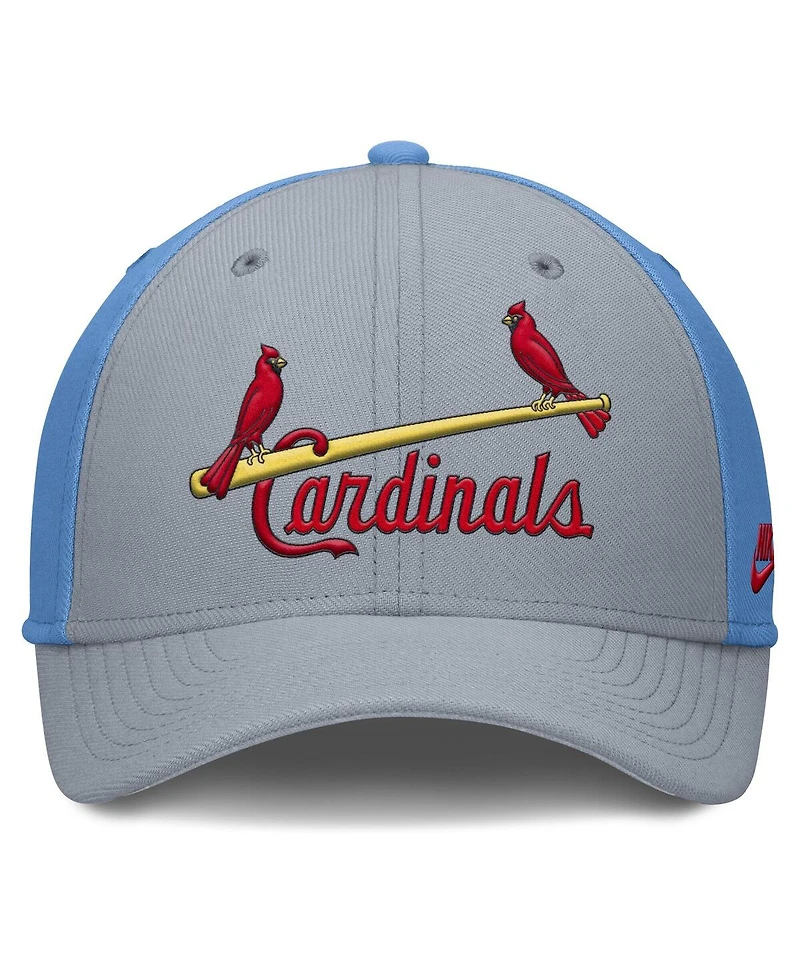 Nike Men's Light Blue/ St. Louis Cardinals Rise Swoosh Performance Flex Hat