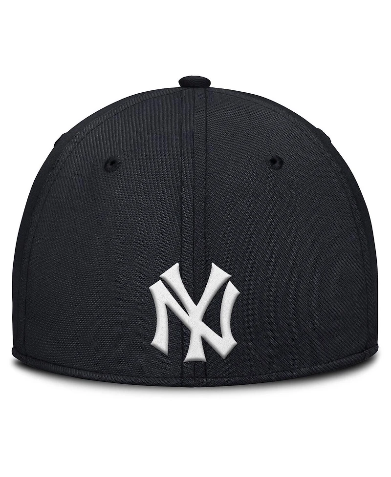 Nike Men's Gray/Navy New York Yankees Rise Swoosh Performance Flex Hat