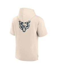 Fanatics Men's Cream Chicago Bears Elements Future Ground Lettering Short Sleeve Pullover Hoodie