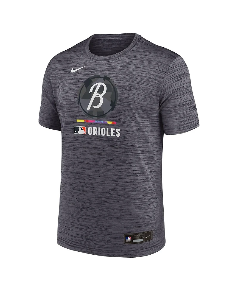 Nike Men's Black Baltimore Orioles 2025 City Connect Authentic Collection Velocity Performance T-Shirt