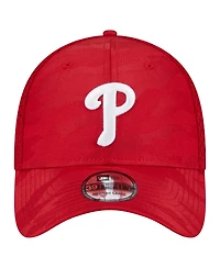 New Era Men's Red Philadelphia Phillies Subtle Camo 39THIRTY Flex Hat