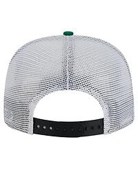 New Era Men's Black/Kelly Green Boston Celtics Throwback Dye Golfer Snapback Hat