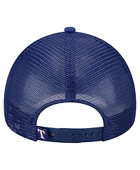 New Era Men's White/Royal Texas Rangers Trucker A-Frame 9FORTY Adjustable Hat