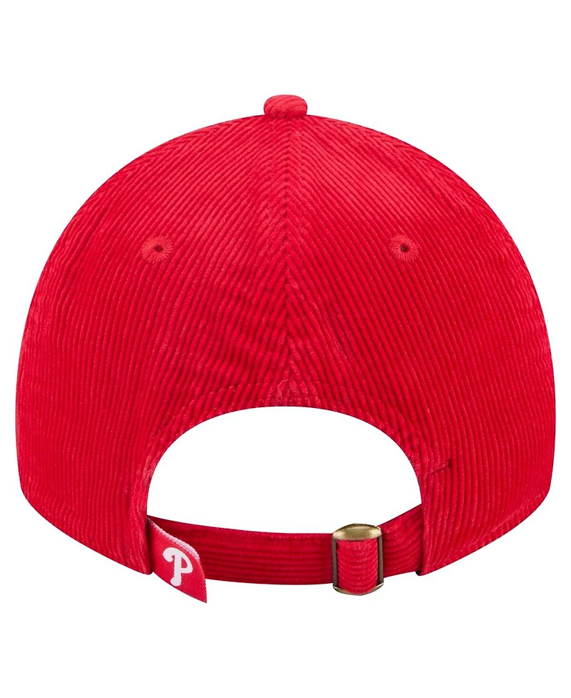 New Era Women's Red Philadelphia Phillies Corduroy 9TWENTY Adjustable Hat
