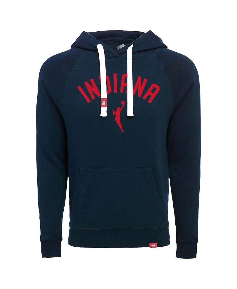 Sportiqe Men's and Women's Navy Indiana Fever Olsen Tri-Blend Pullover Hoodie