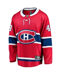 Fanatics Men's Lane Hutson Red Montreal Canadiens Home Breakaway Jersey