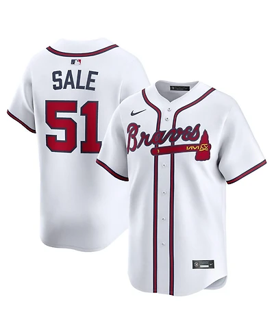 Nike Men's Chris Sale White Atlanta Braves Home Limited Player Jersey