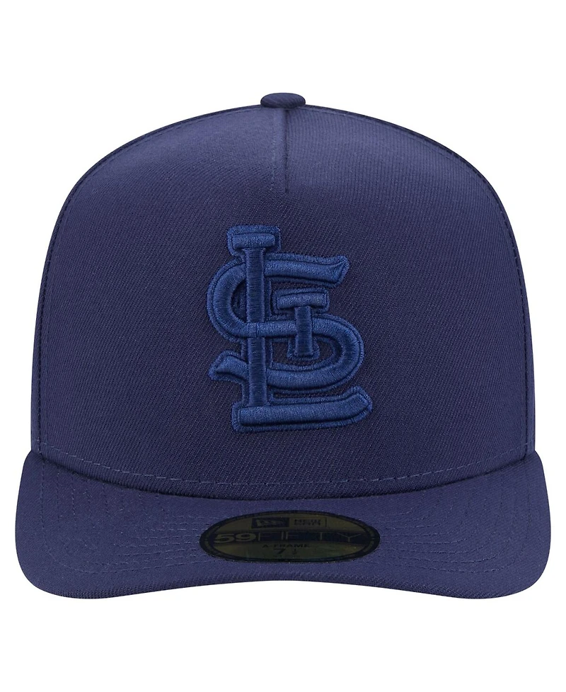 New Era Men's Navy St. Louis Cardinals Color Pack A-Frame 59FIFTY Fitted Hat