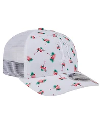 New Era Men's White Boston Red Sox Flamingo Mesh Back 9SEVENTY Stretch-Snap Hat