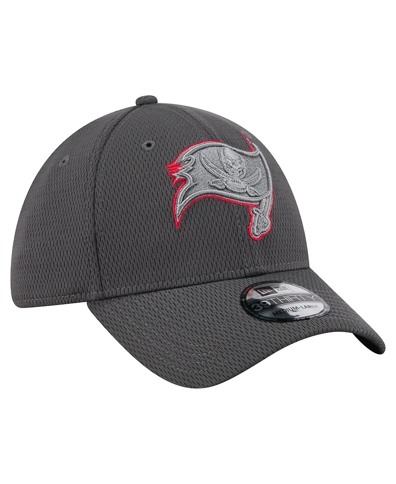 New Era Men's Graphite Tampa Bay Buccaneers Main 39THIRTY Flex Hat