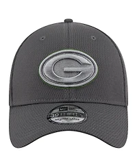 New Era Men's Graphite Green Bay Packers Main 39THIRTY Flex Hat
