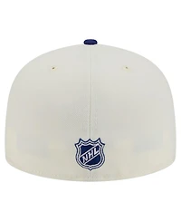New Era Men's Cream Tampa Bay Lightning Chrome Two-Toned 59FIFTY Fitted Hat