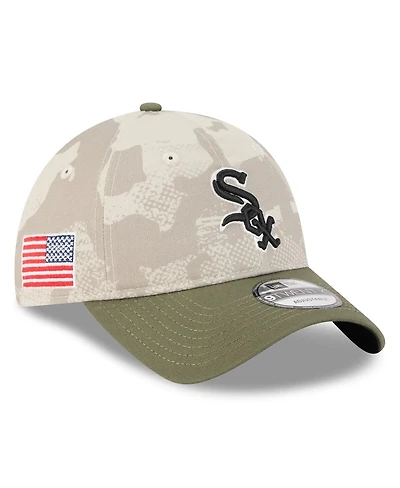 New Era Men's Light Beige/Olive Chicago White Sox 2025 Armed Forces Day 9TWENTY Adjustable Hat
