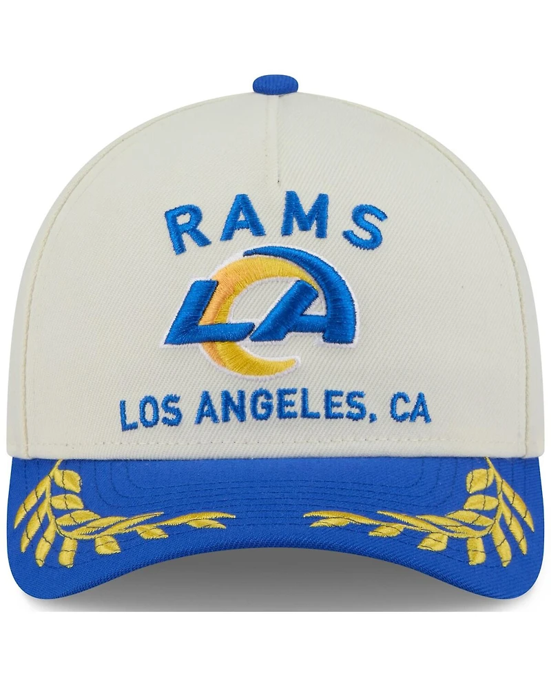New Era Men's Cream/Royal Los Angeles Rams 2025 Nfl Draft 9FORTY A-Frame M-Crown Adjustable Hat