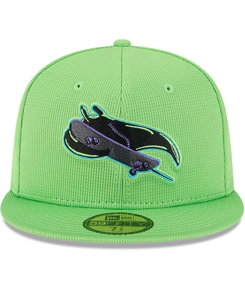 New Era Men's Neon Green Tampa Bay Rays City Connect Batting Practice 59FIFTY Fitted Hat