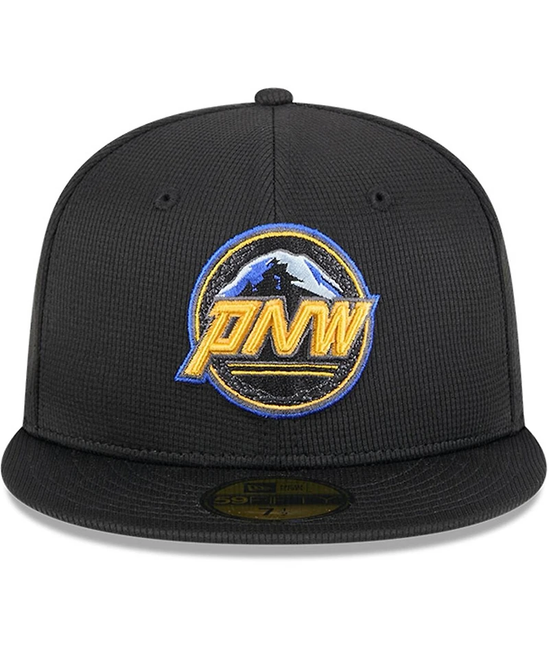 New Era Men's Black Seattle Mariners City Connect Batting Practice 59FIFTY Fitted Hat