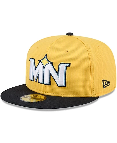 New Era Men's Yellow/Black Minnesota Twins City Connect Batting Practice 59FIFTY Fitted Hat