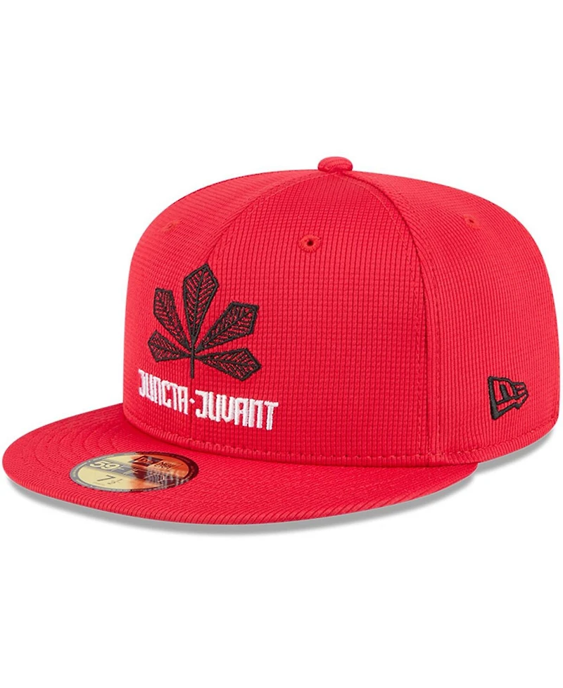 New Era Men's Red Cincinnati Reds City Connect Batting Practice 59FIFTY Fitted Hat