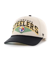 '47 Brand Men's Cream Pittsburgh Steelers Pomona Rope Adjustable Hitch Hat