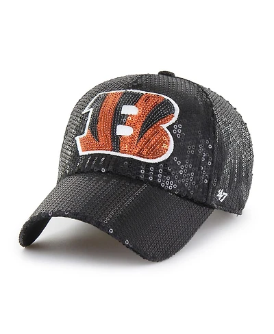'47 Brand Women's Black Cincinnati Bengals Dazzle Clean Up Adjustable Hat