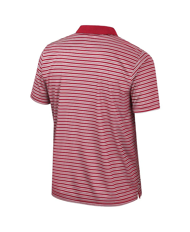 Colosseum Men's Crimson Alabama Crimson Tide Striped Polo Shirt