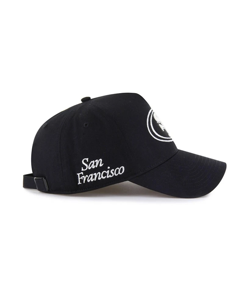 '47 Brand Men's Black San Francisco 49ers Foundation Offside Adjustable Hat