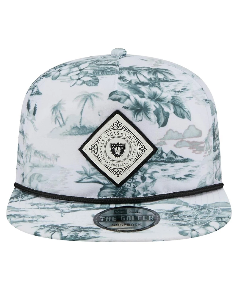 New Era Men's White Las Vegas Raiders Adventure Golfer Snapback Hat