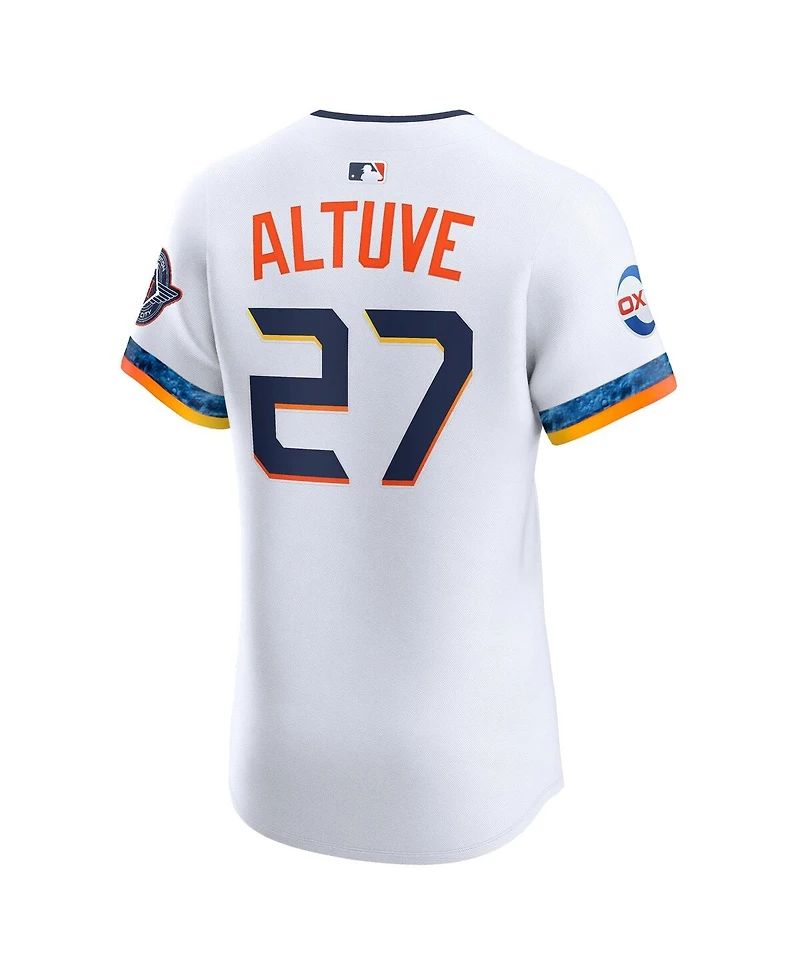 Nike Men's Jose Altuve White Houston Astros 2025 City Connect Elite Player Jersey