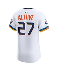 Nike Men's Jose Altuve White Houston Astros 2025 City Connect Elite Player Jersey
