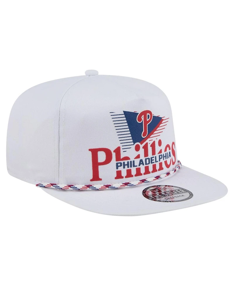 New Era Men's White Philadelphia Phillies Collide Golfer Snapback Hat
