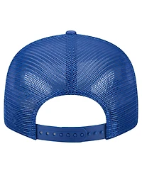 New Era Men's Royal Chicago Cubs Split Panel 9FIFTY Trucker Snapback Hat