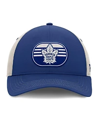Fanatics Men's Blue/Gray Toronto Maple Leaf's 2025 Stanley Cup Playoffs Locker Room Trucker Adjustable Hat