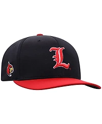 Top of the World Men's Black Louisville Cardinals Reflex Fitted Hat