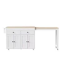 Streamdale Extendable Kitchen Island with Spice Rack & Storage